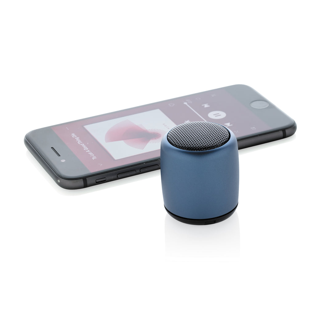 Mini aluminium wireless speaker - Blue