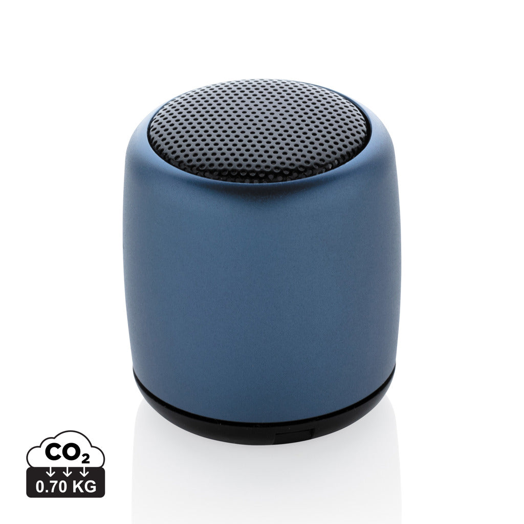 Mini aluminium wireless speaker - Blue