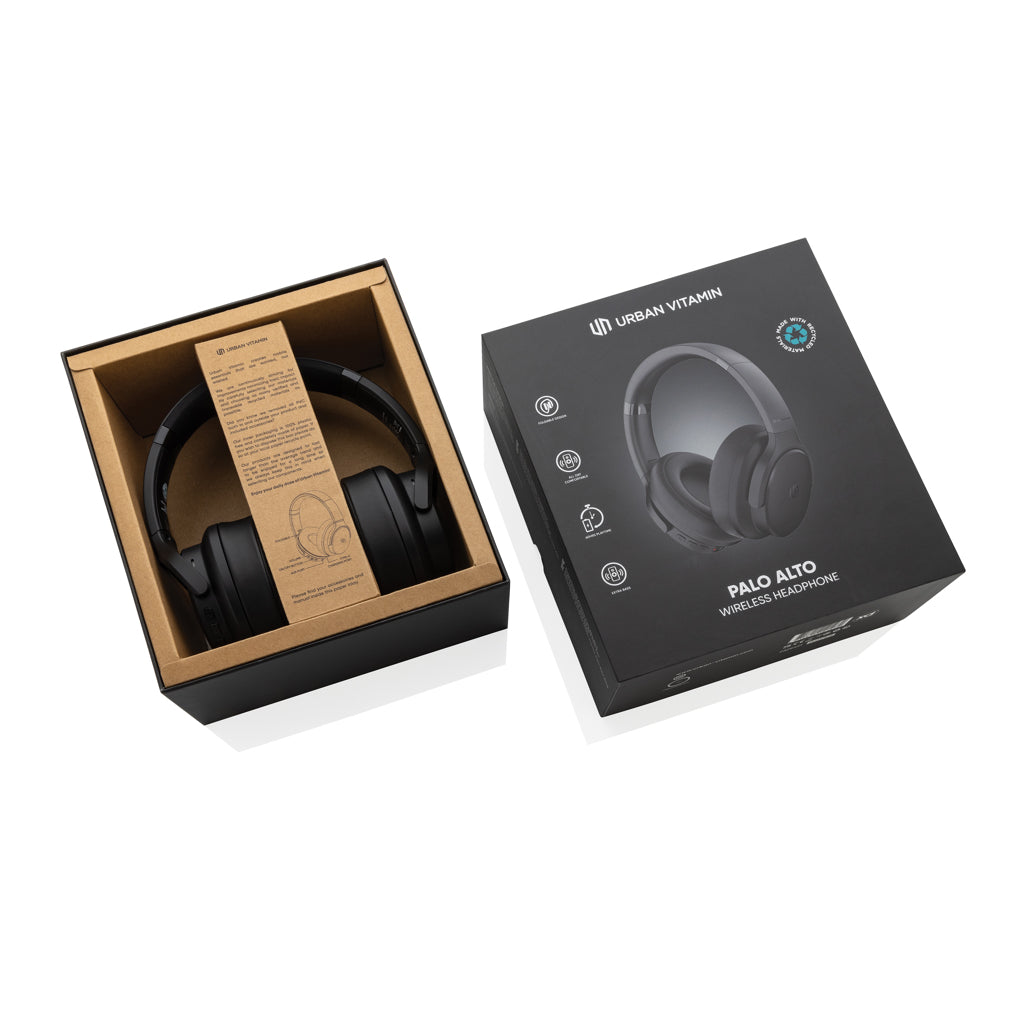 Urban Vitamin Palo Alto RCS rplastic headphone - Black