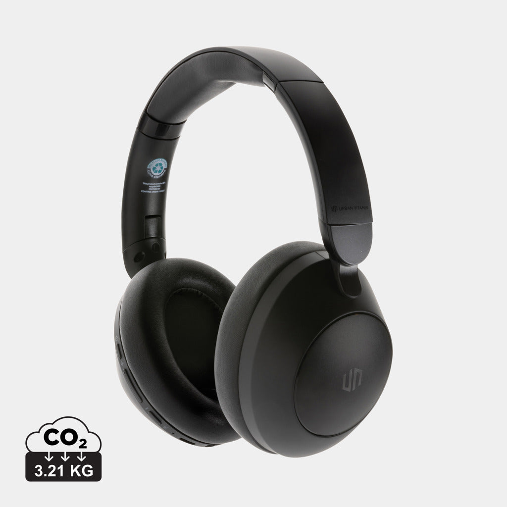 Urban Vitamin Cupertino RCS rplastic ANC headphone - Black