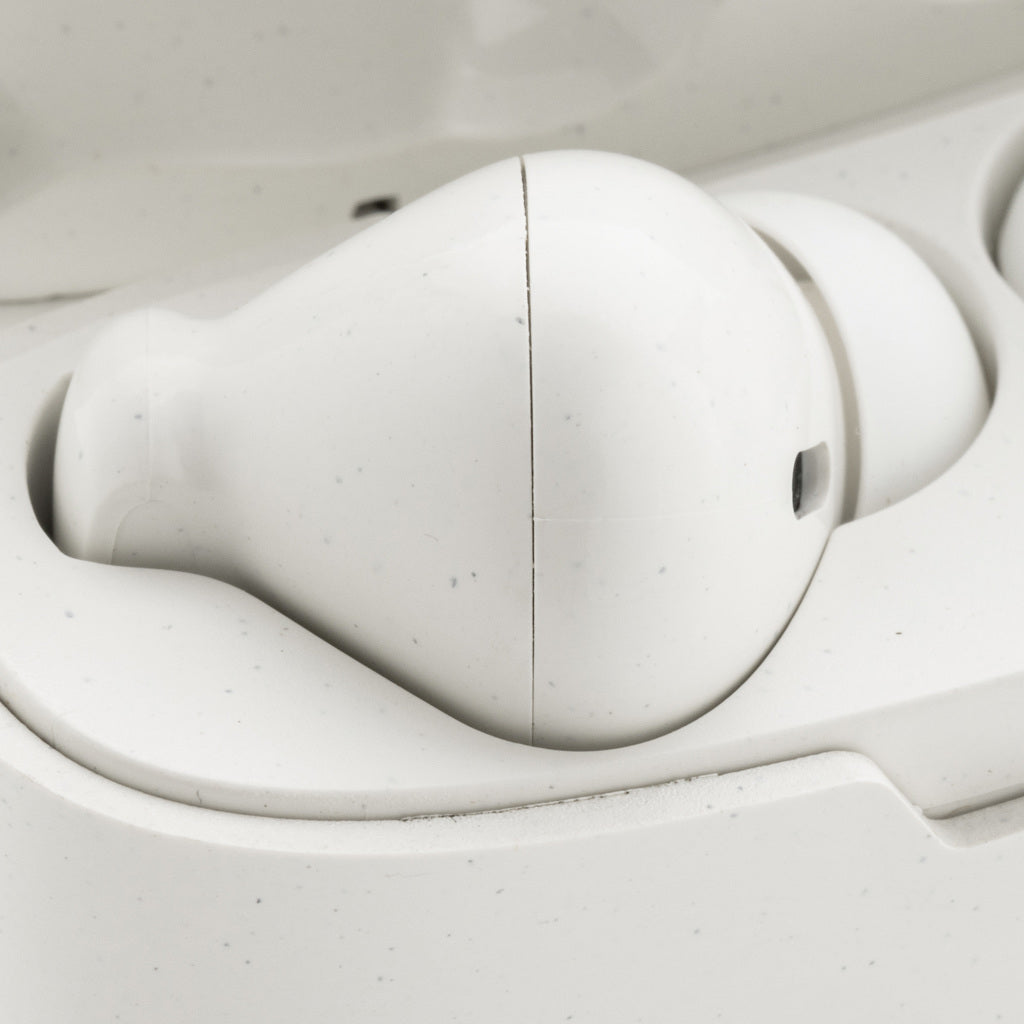 RCS recycled plastic Liberty Pro wireless earbuds - White