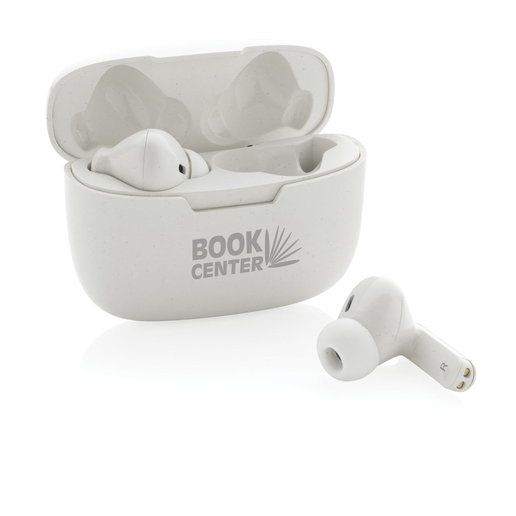 RCS recycled plastic Liberty Pro wireless earbuds - White