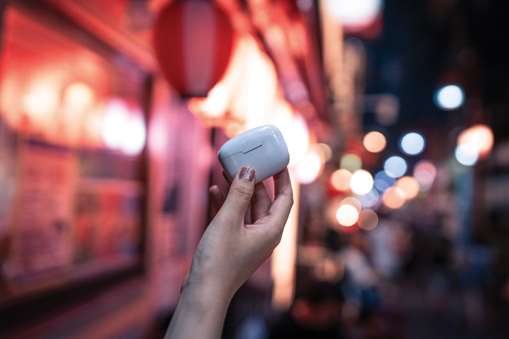 RCS recycled plastic Liberty Pro wireless earbuds - White