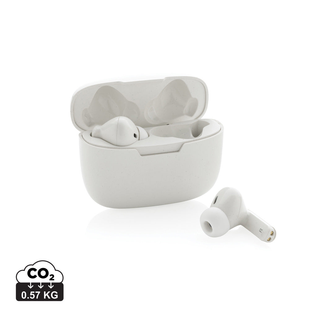 RCS recycled plastic Liberty Pro wireless earbuds - White