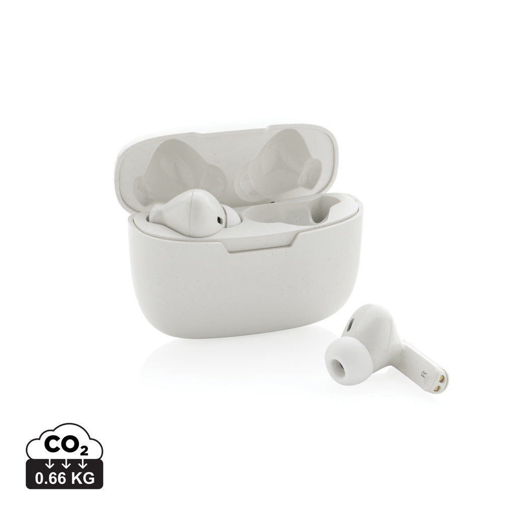 RCS recycled plastic Liberty Pro wireless earbuds - White