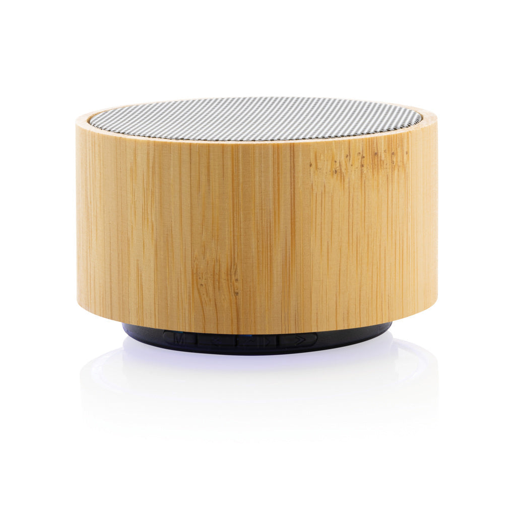 RCS recycled plastic and bamboo 3W wireless speaker - Black