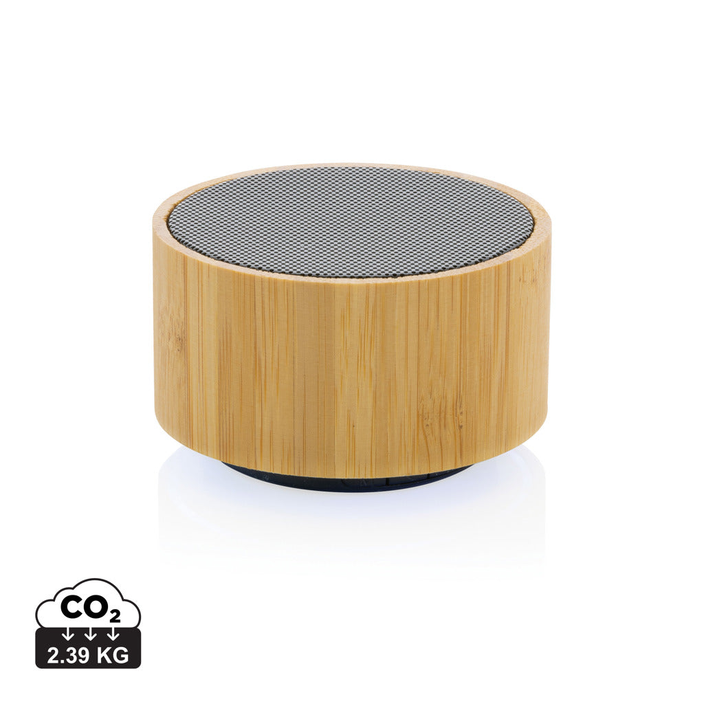 RCS recycled plastic and bamboo 3W wireless speaker - Black