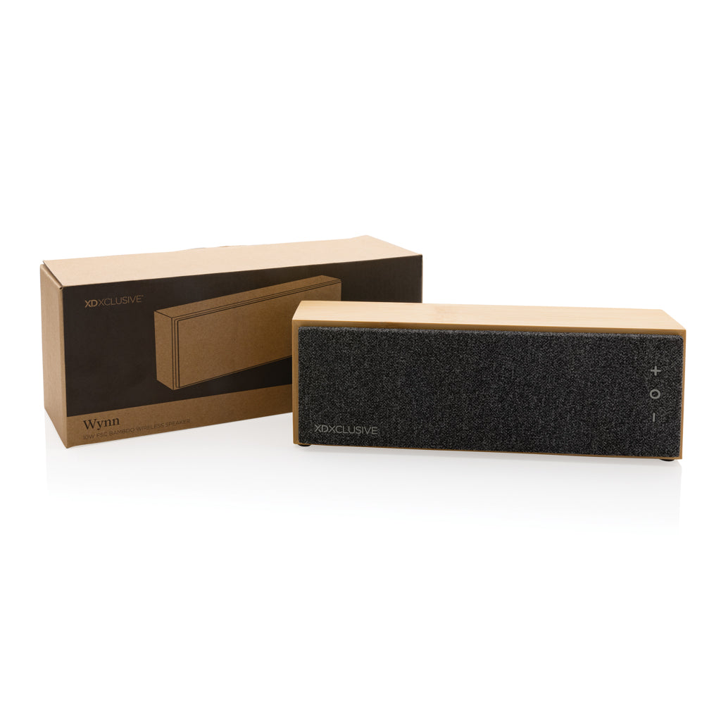 Wynn 10W bamboo wireless speaker - Brown