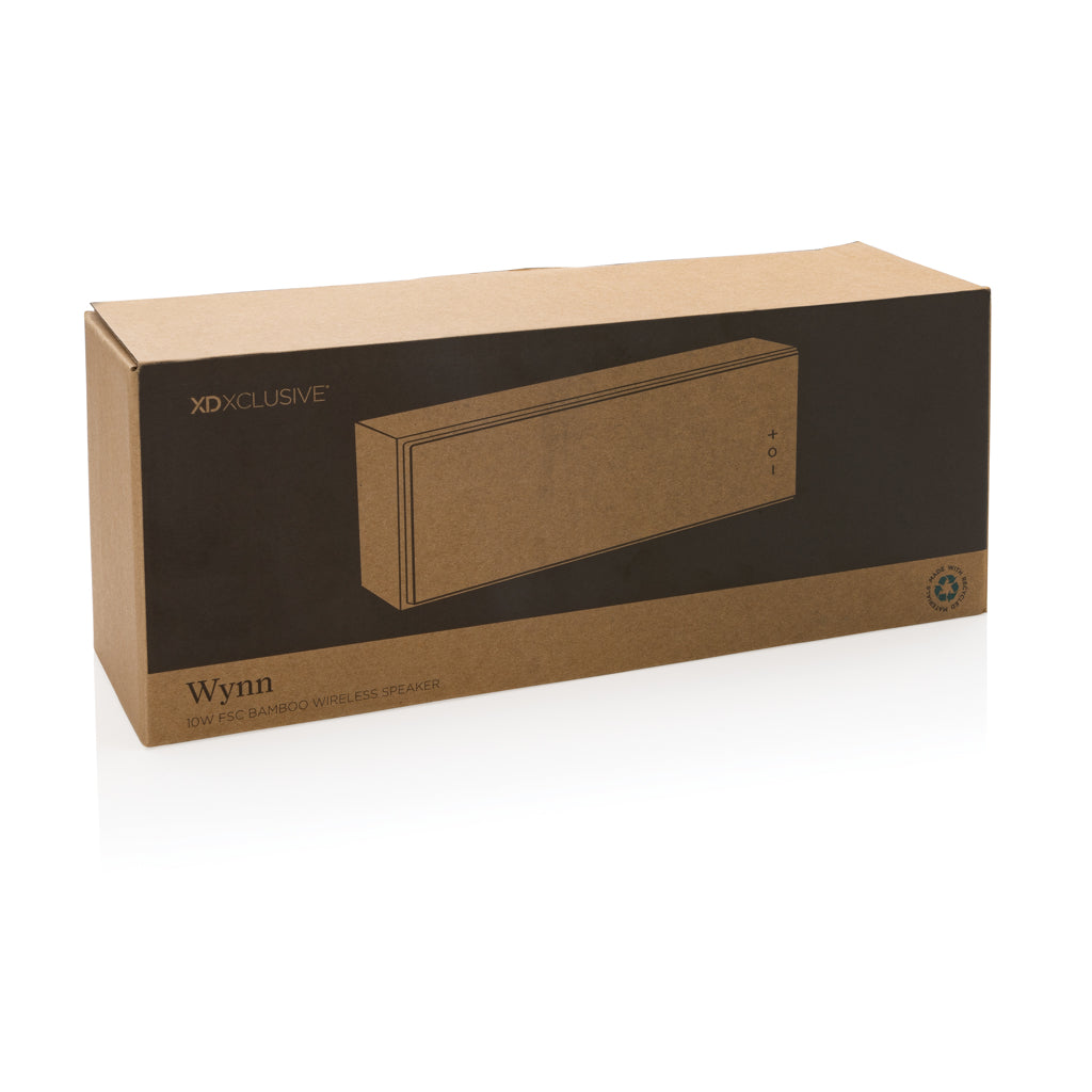Wynn 10W bamboo wireless speaker - Brown