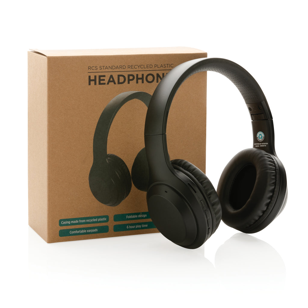 RCS standard recycled plastic headphone - Black