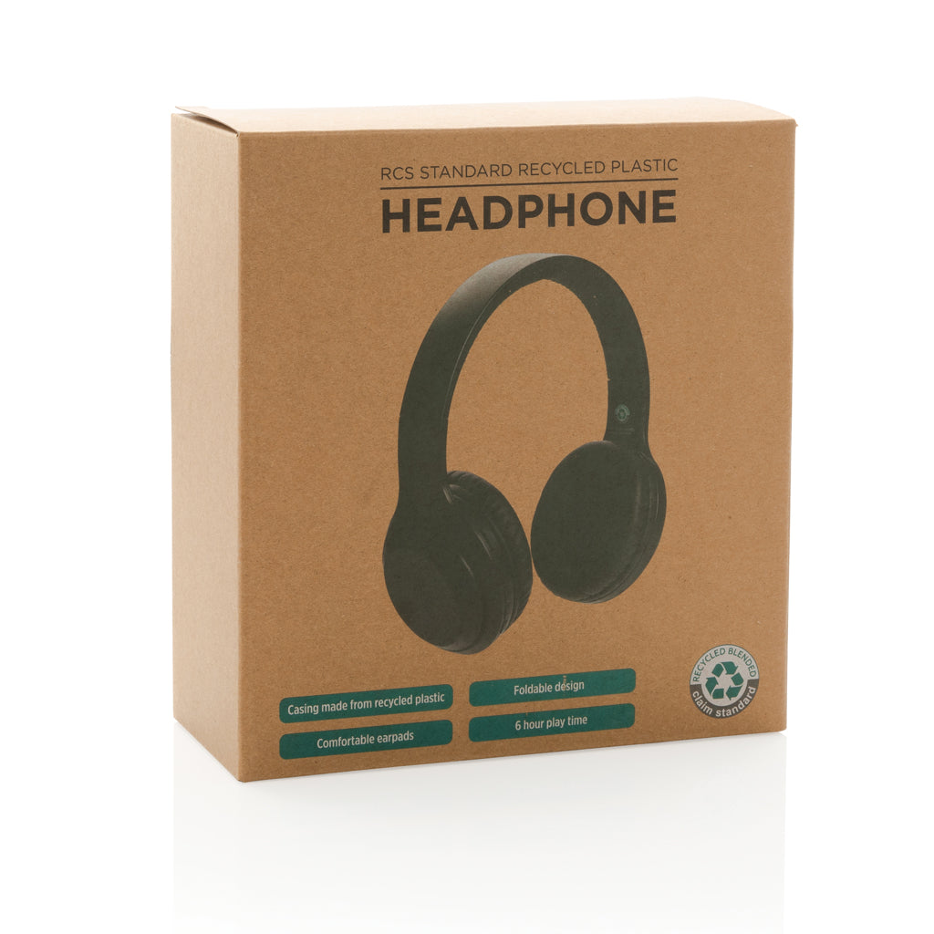 RCS standard recycled plastic headphone - Black