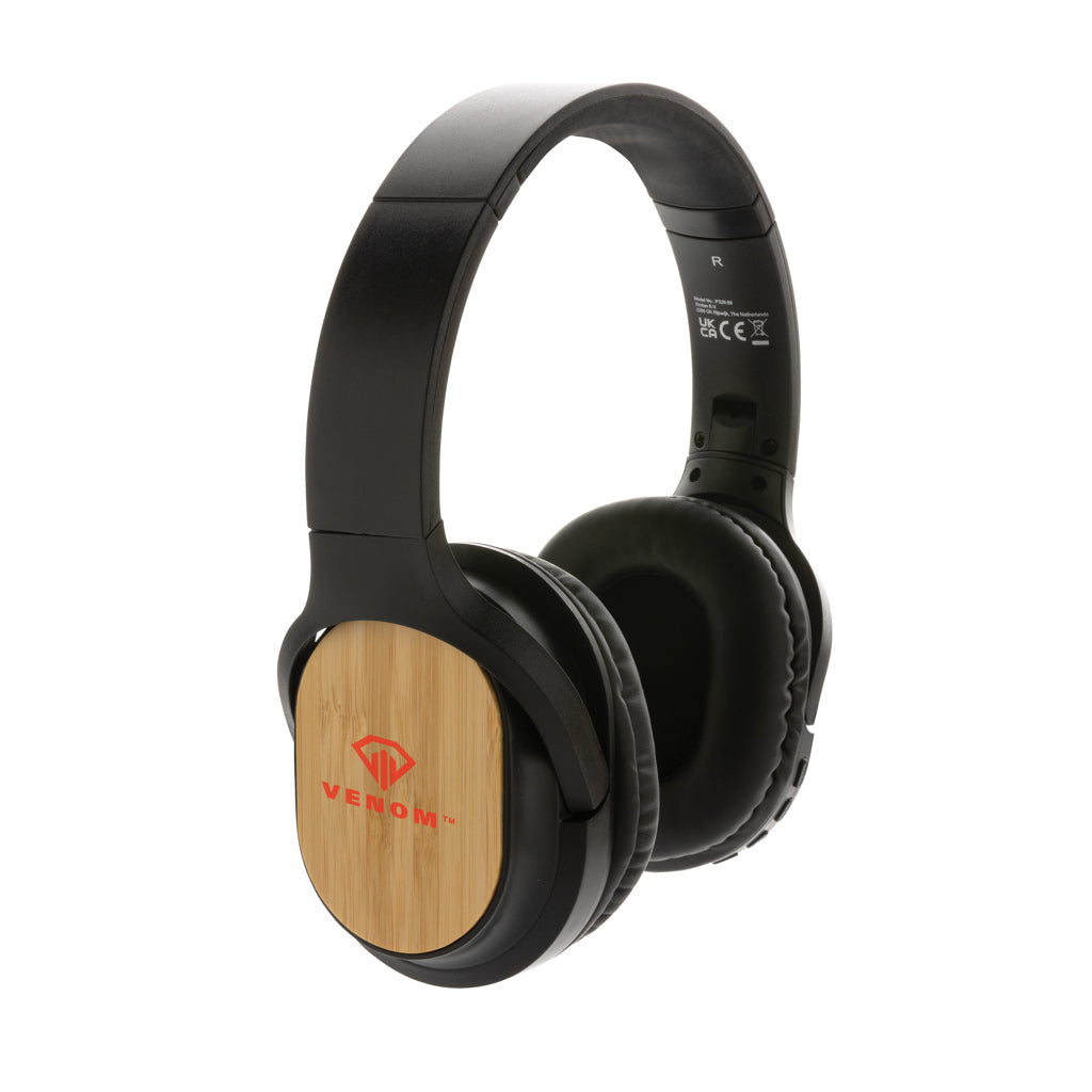 RCS and bamboo Elite Foldable wireless headphone - Black