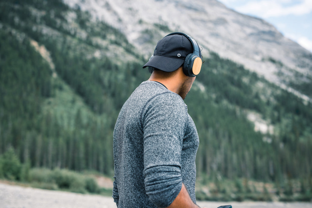 RCS and bamboo Elite Foldable wireless headphone - Black