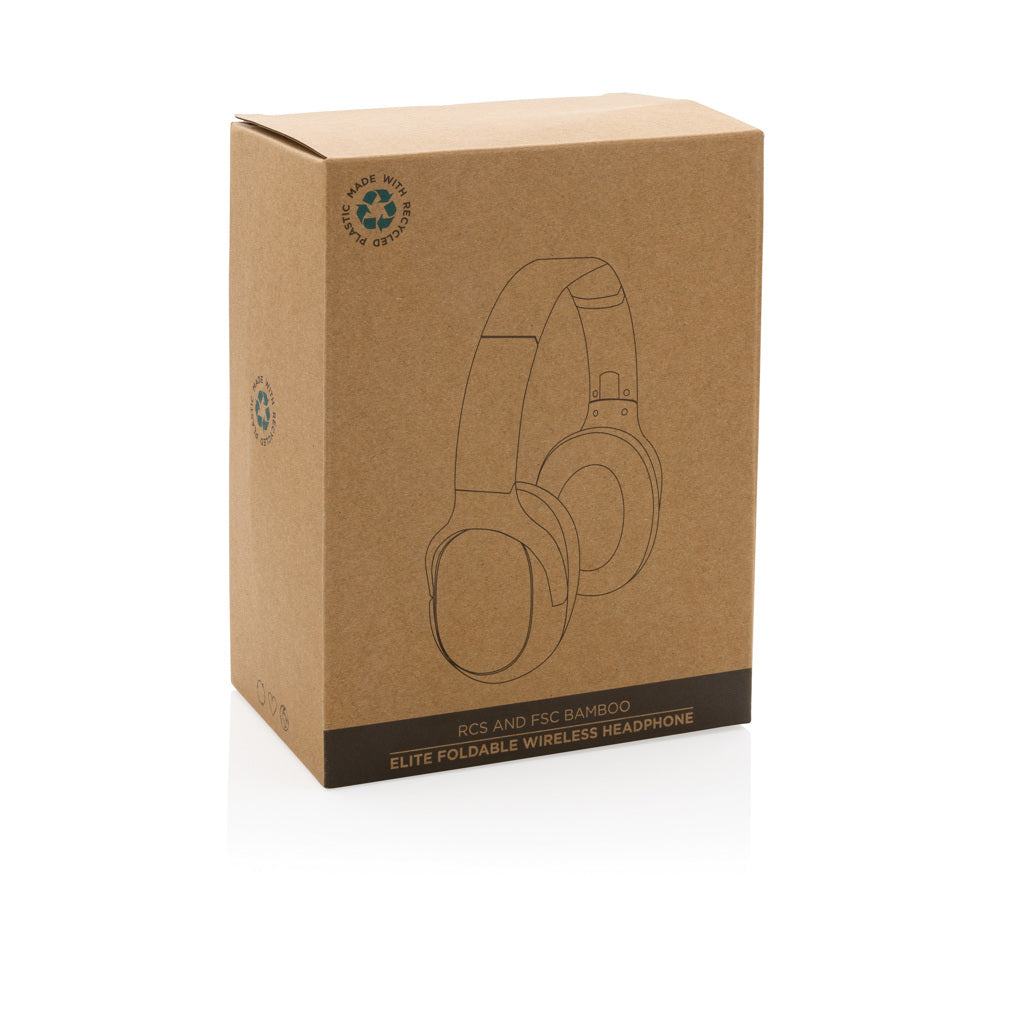 RCS and bamboo Elite Foldable wireless headphone - Black