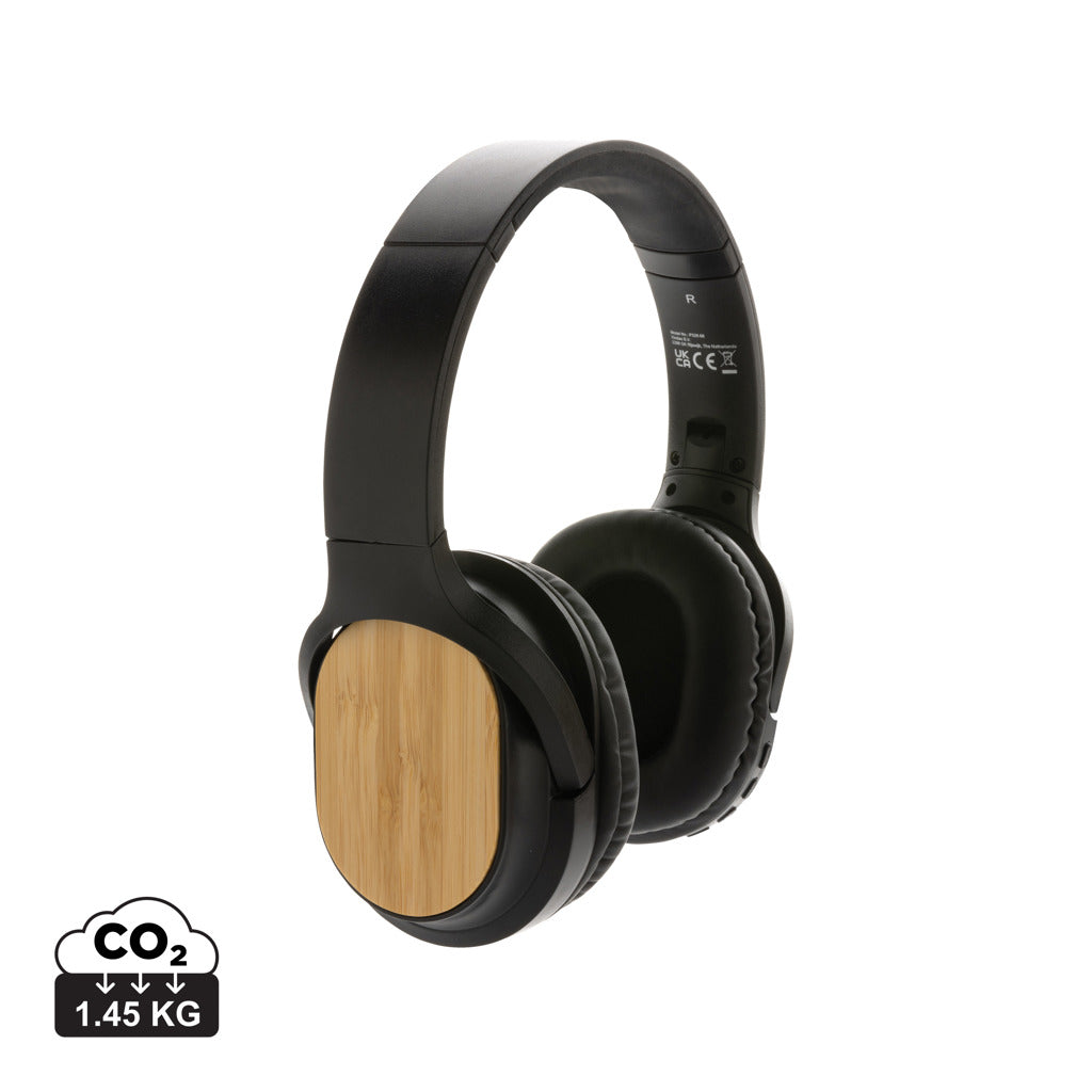 RCS and bamboo Elite Foldable wireless headphone - Black