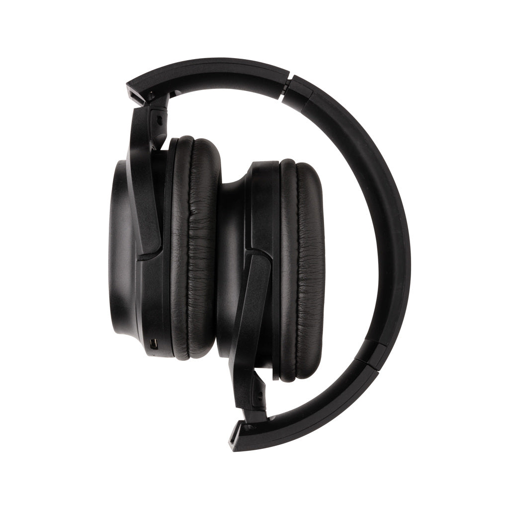 RCS recycled plastic Elite Foldable wireless headphone - Black