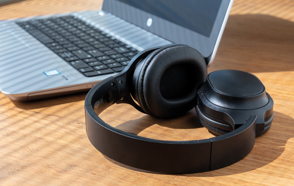 RCS recycled plastic Elite Foldable wireless headphone - Black