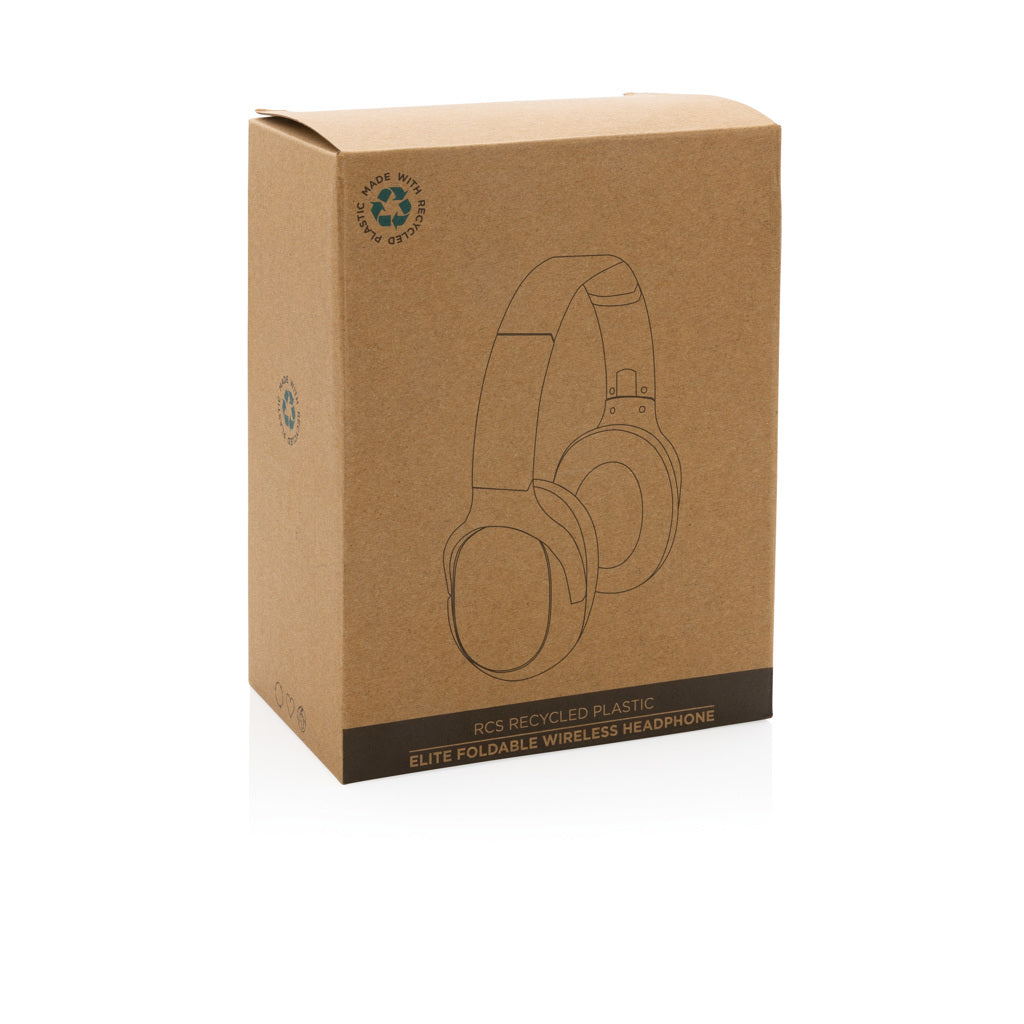 RCS recycled plastic Elite Foldable wireless headphone - Black