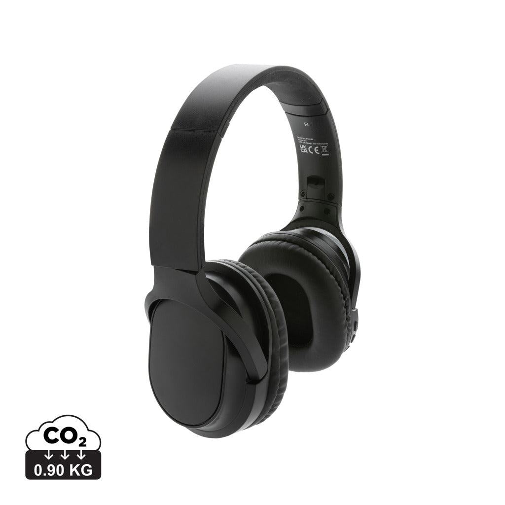 RCS recycled plastic Elite Foldable wireless headphone - Black