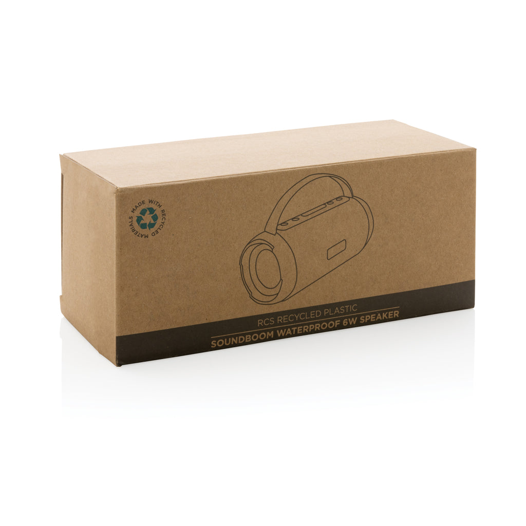 RCS recycled plastic Soundboom waterproof 6W speaker - Black