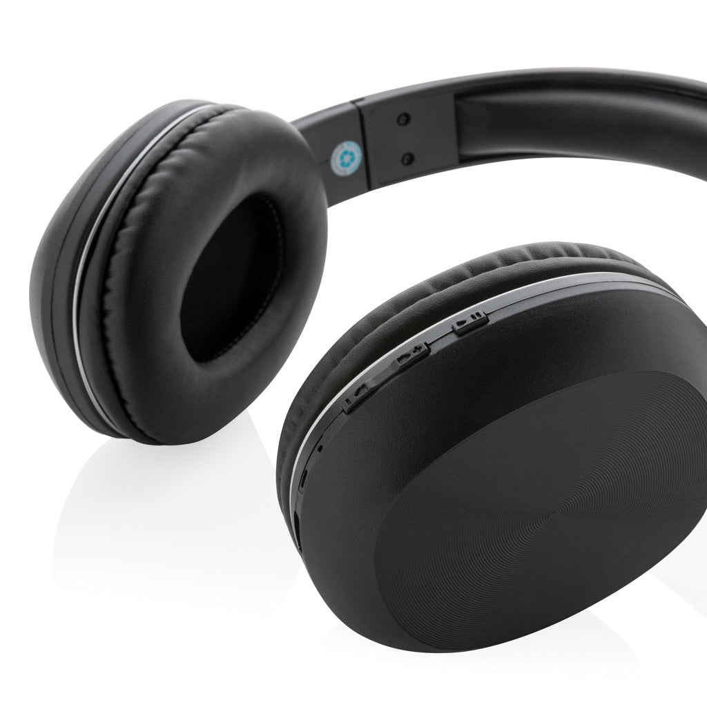 RCS recycled plastic JAM wireless headphone - Black