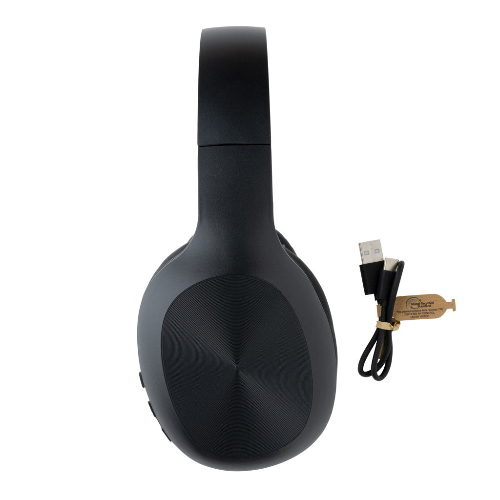 RCS recycled plastic JAM wireless headphone - Black