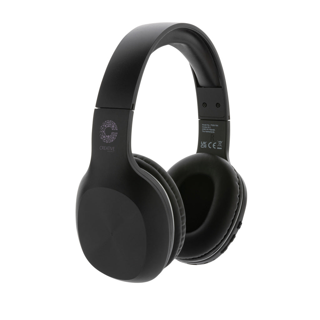 RCS recycled plastic JAM wireless headphone - Black