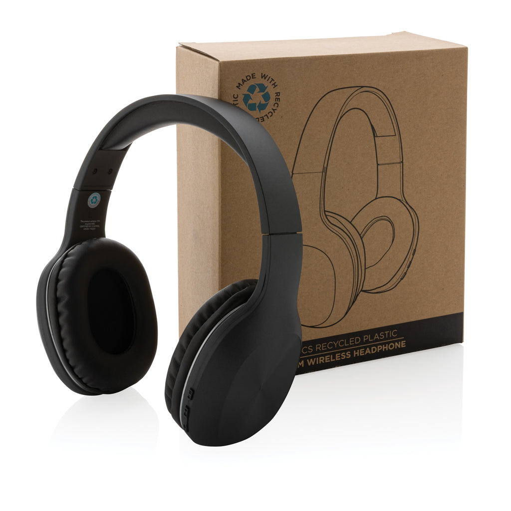 RCS recycled plastic JAM wireless headphone - Black