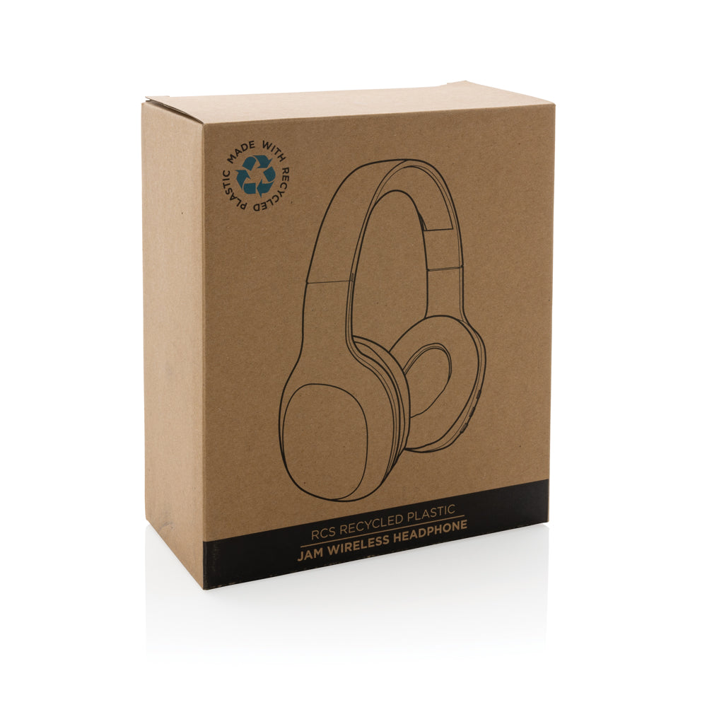 RCS recycled plastic JAM wireless headphone - Black