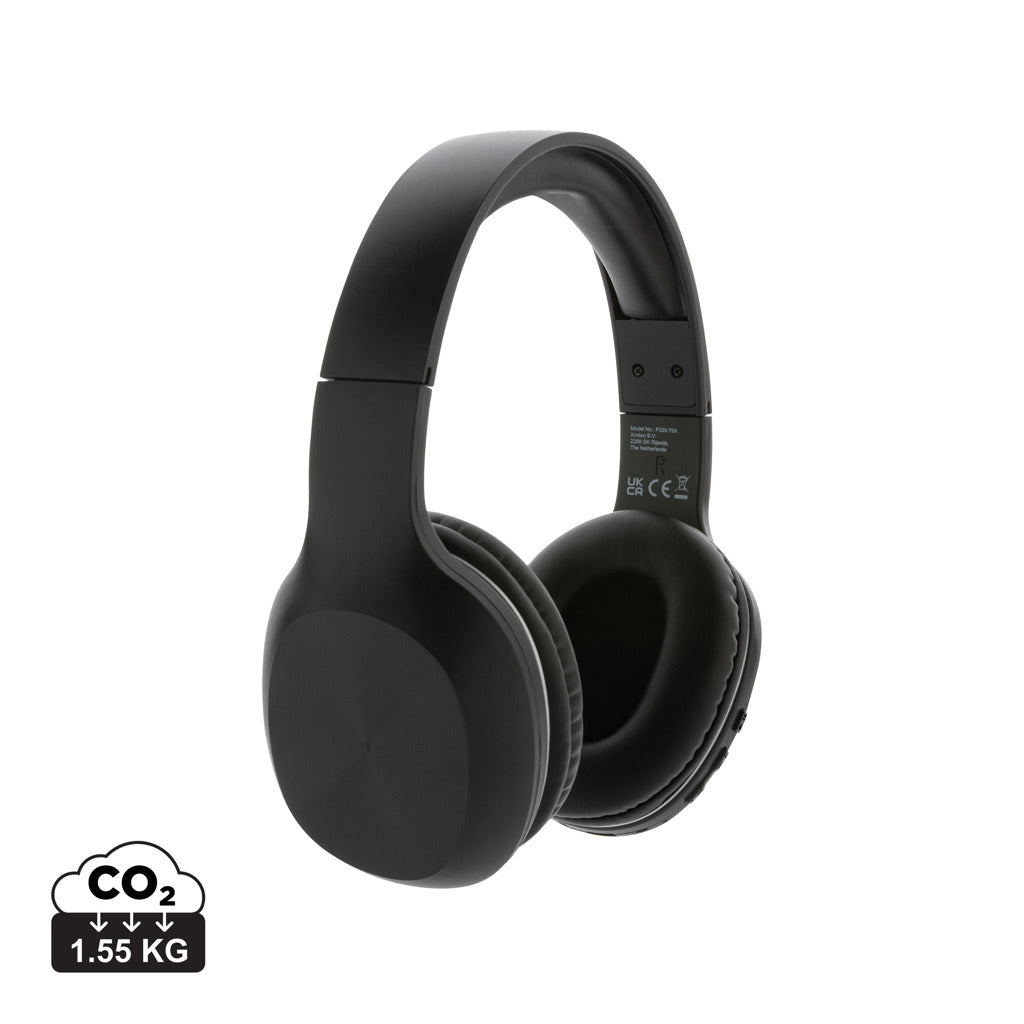 RCS recycled plastic JAM wireless headphone - Black