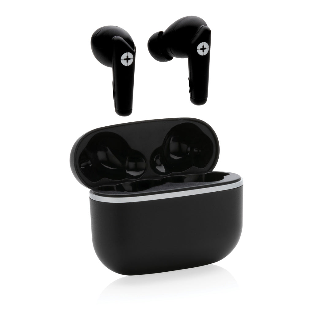 RCS recycled plastic Swiss Peak TWS earbuds 2.0 - Black