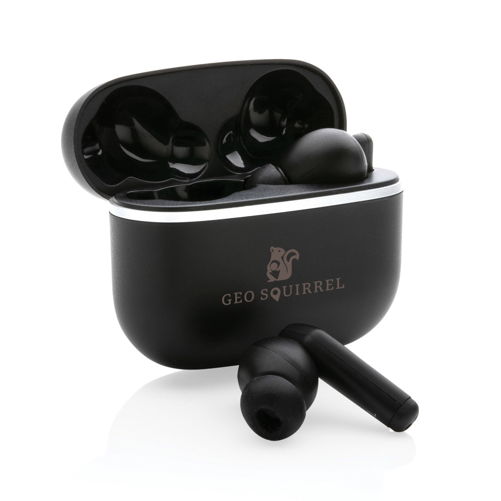 RCS recycled plastic Swiss Peak TWS earbuds 2.0 - Black