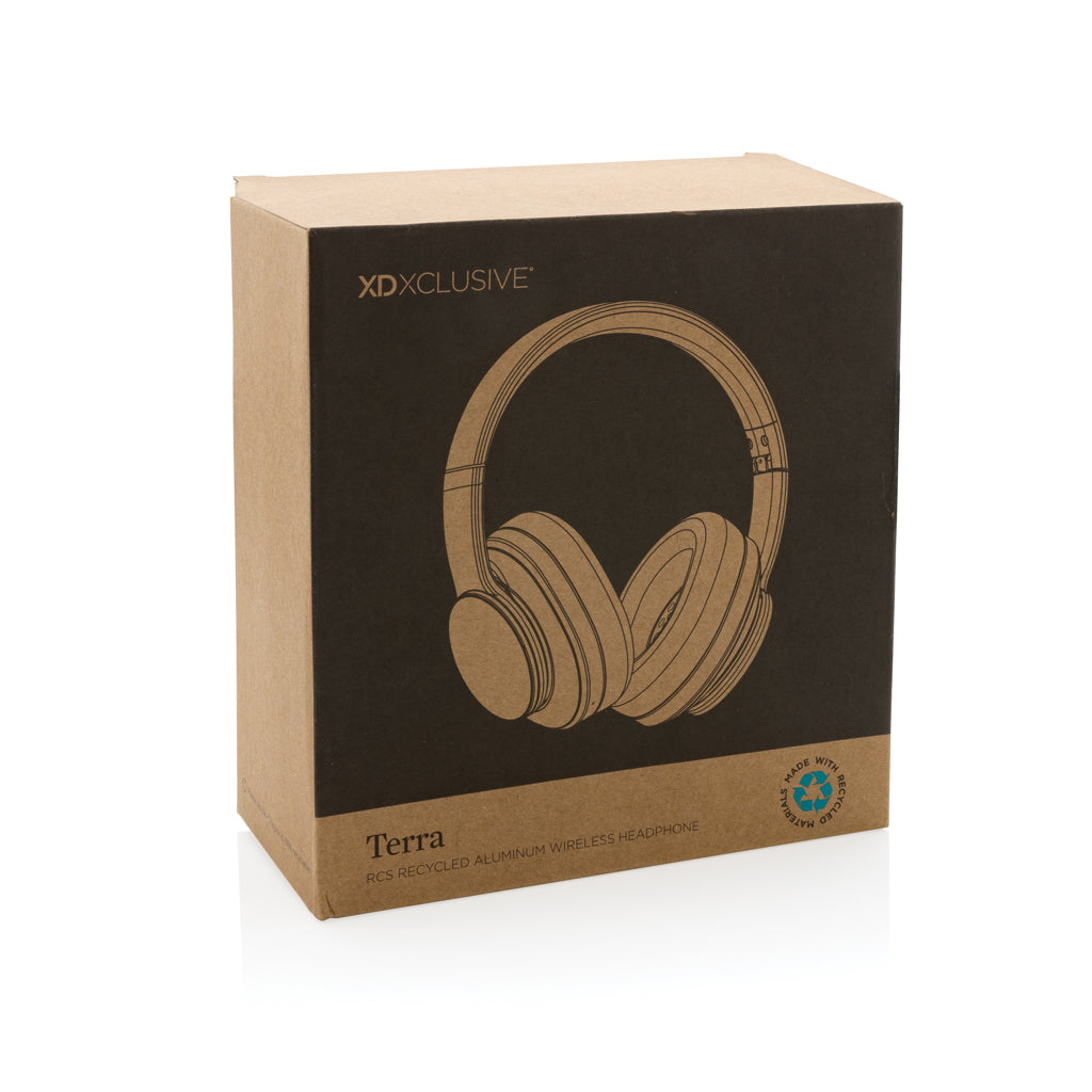 Terra RCS recycled aluminium wireless headphone - Grey