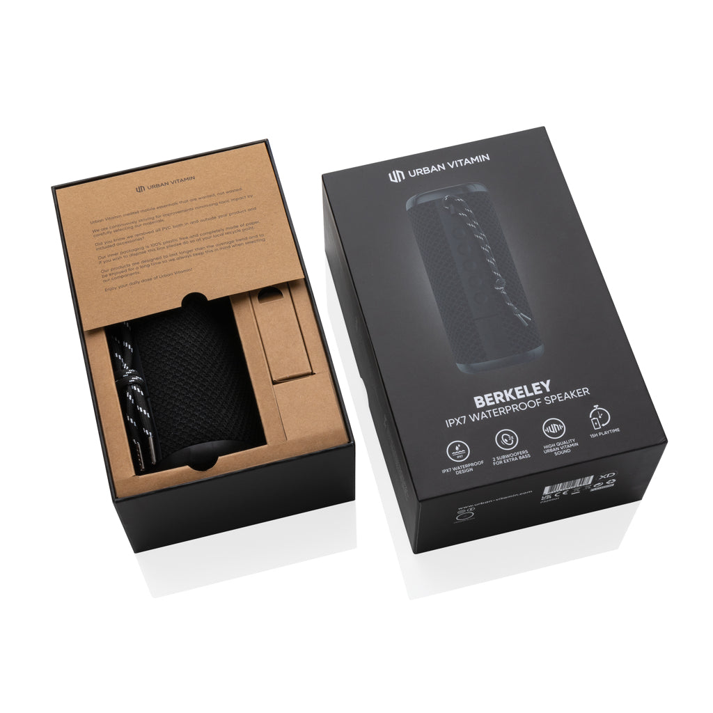 Urban Vitamin Berkeley IPX7 waterproof 10W speaker - Black