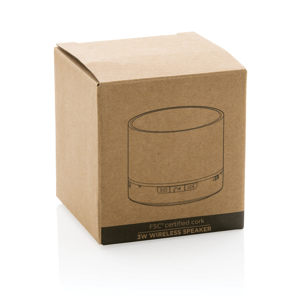 Cork 3W wireless speaker - Brown