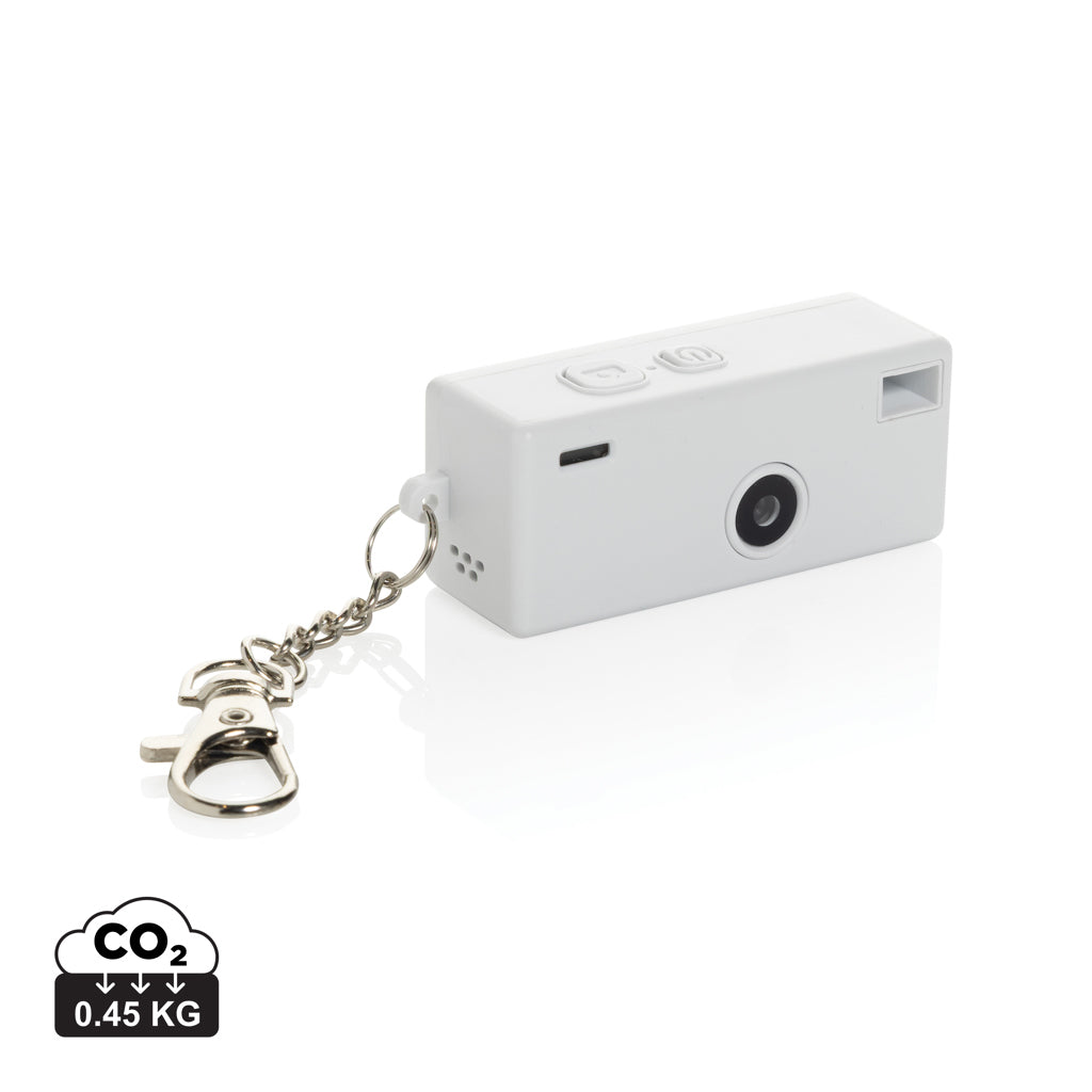 Cliq it RCS recycled Keychain Camera - White