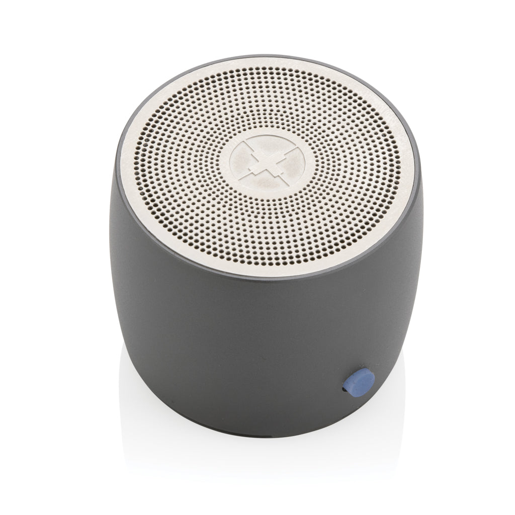 Swiss Peak RCS recycled aluminium 3W bass speaker - Grey