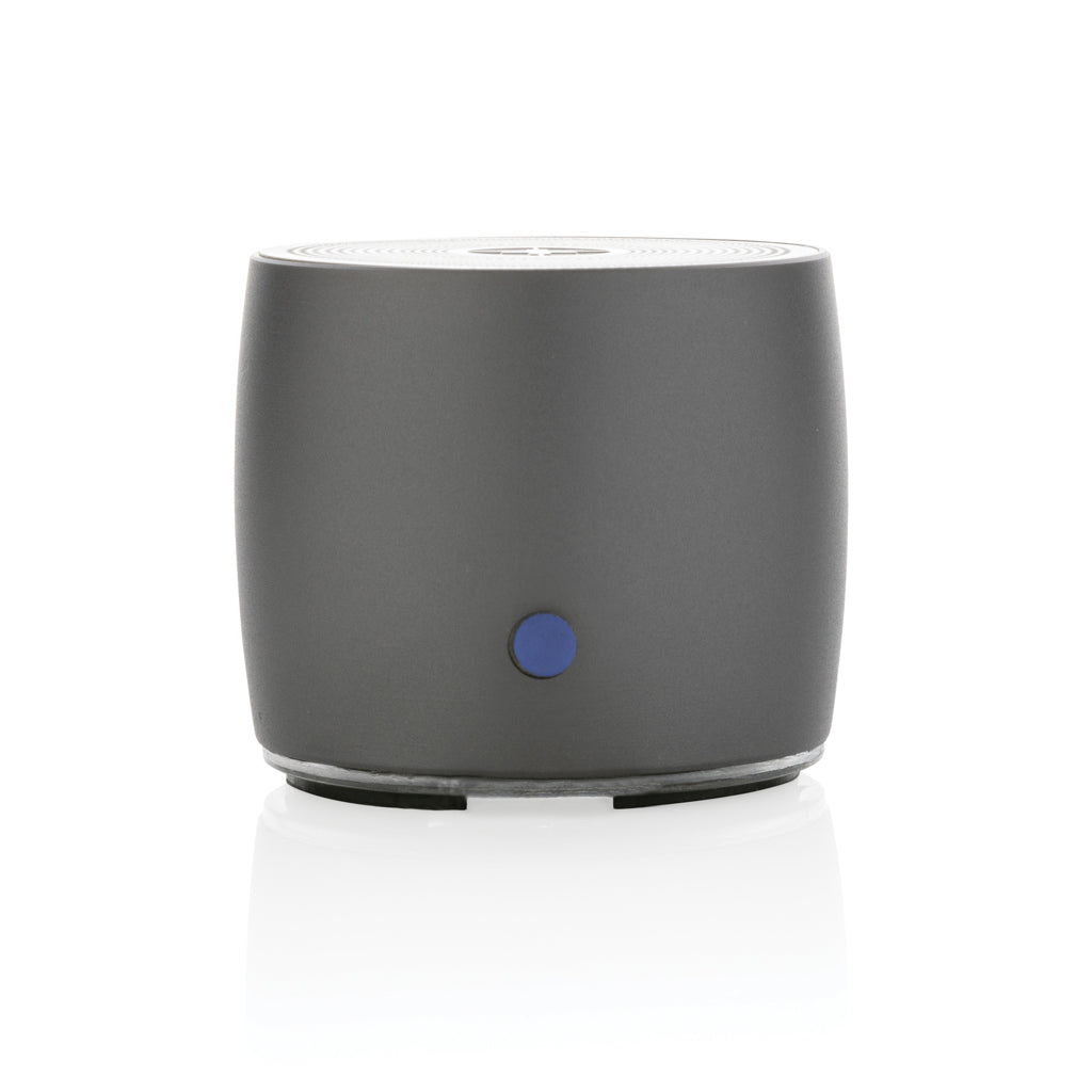 Swiss Peak RCS recycled aluminium 3W bass speaker - Grey