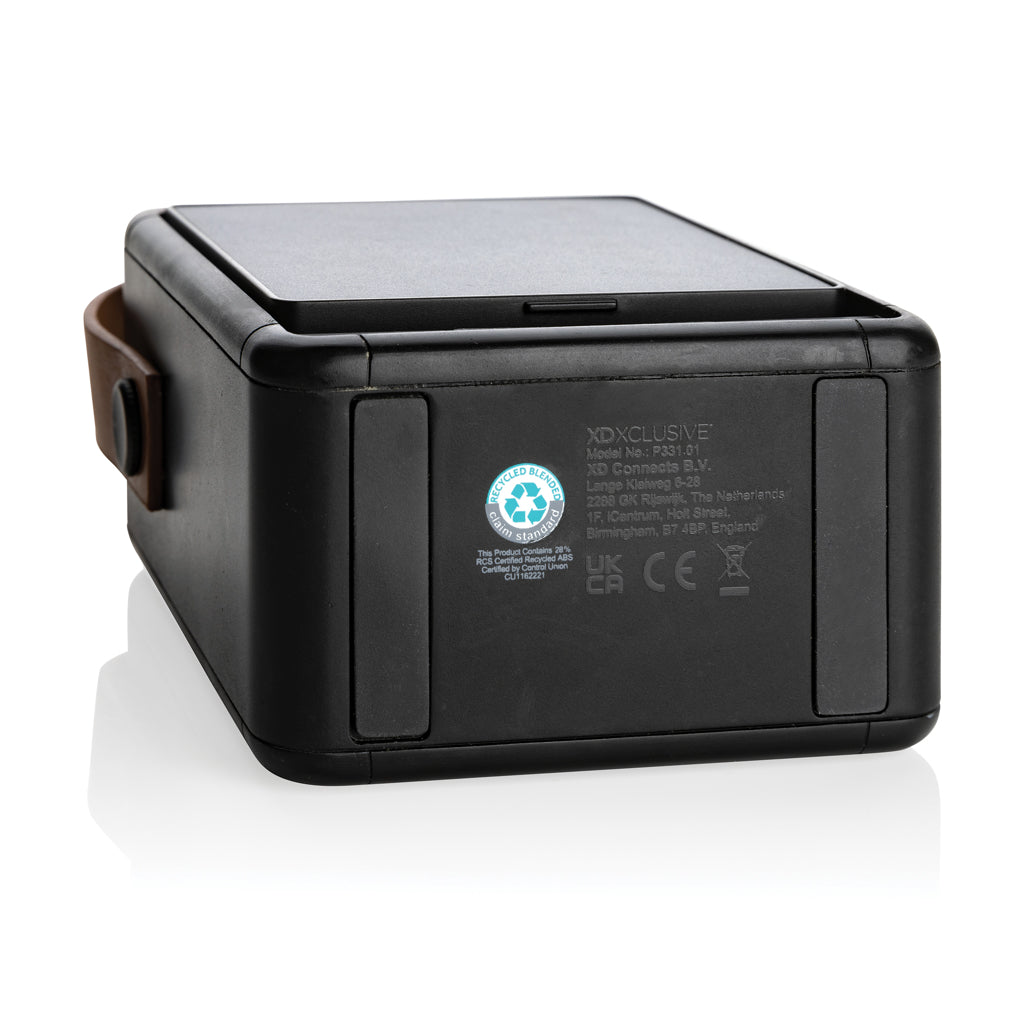 Skywave RCS recycled plastic solar speaker 12W - Black