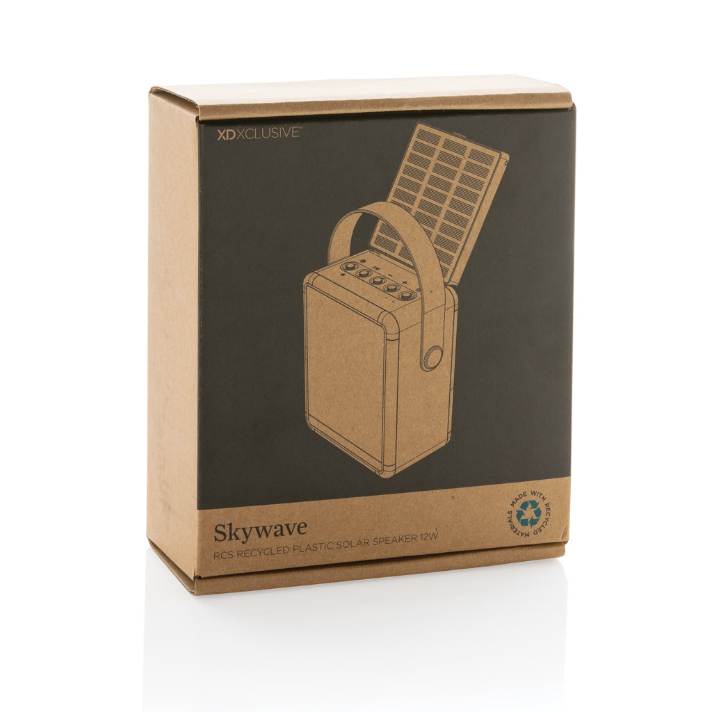 Skywave RCS recycled plastic solar speaker 12W - Black