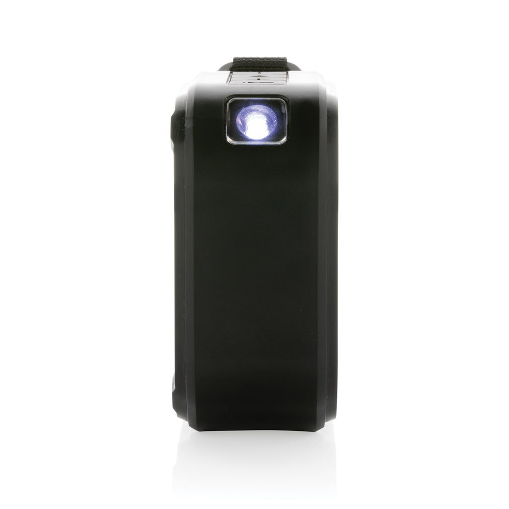3W RCS recycled plastic wireless sunwave solar speaker - Black