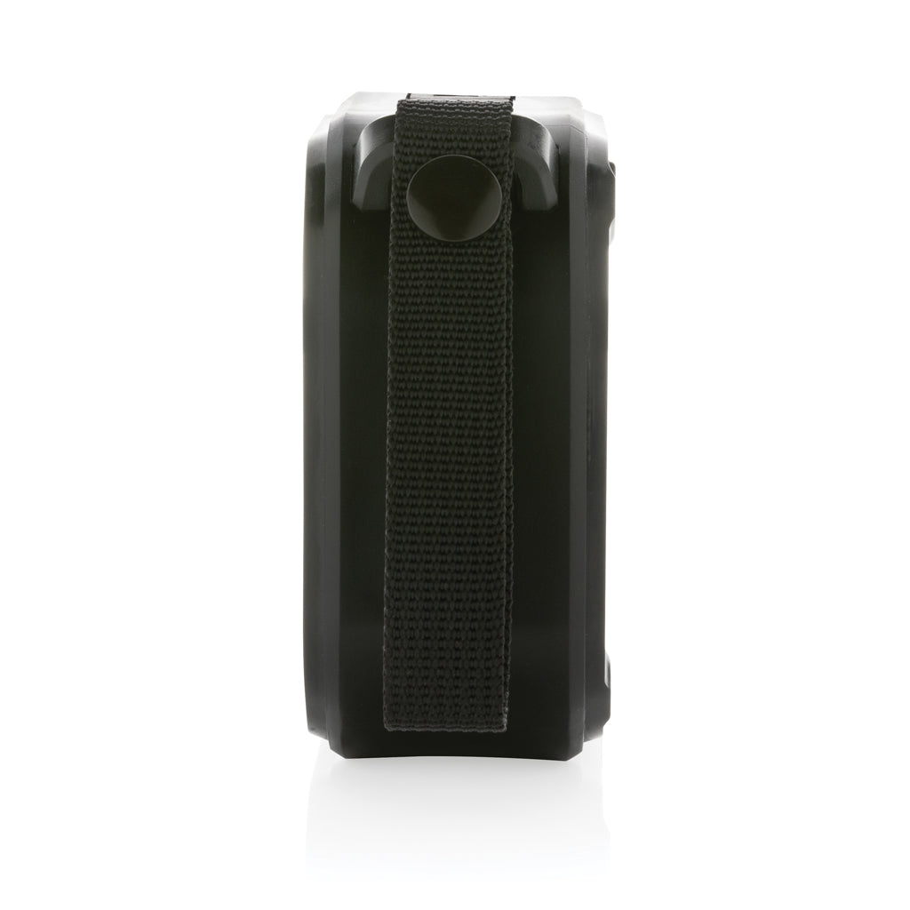 3W RCS recycled plastic wireless sunwave solar speaker - Black