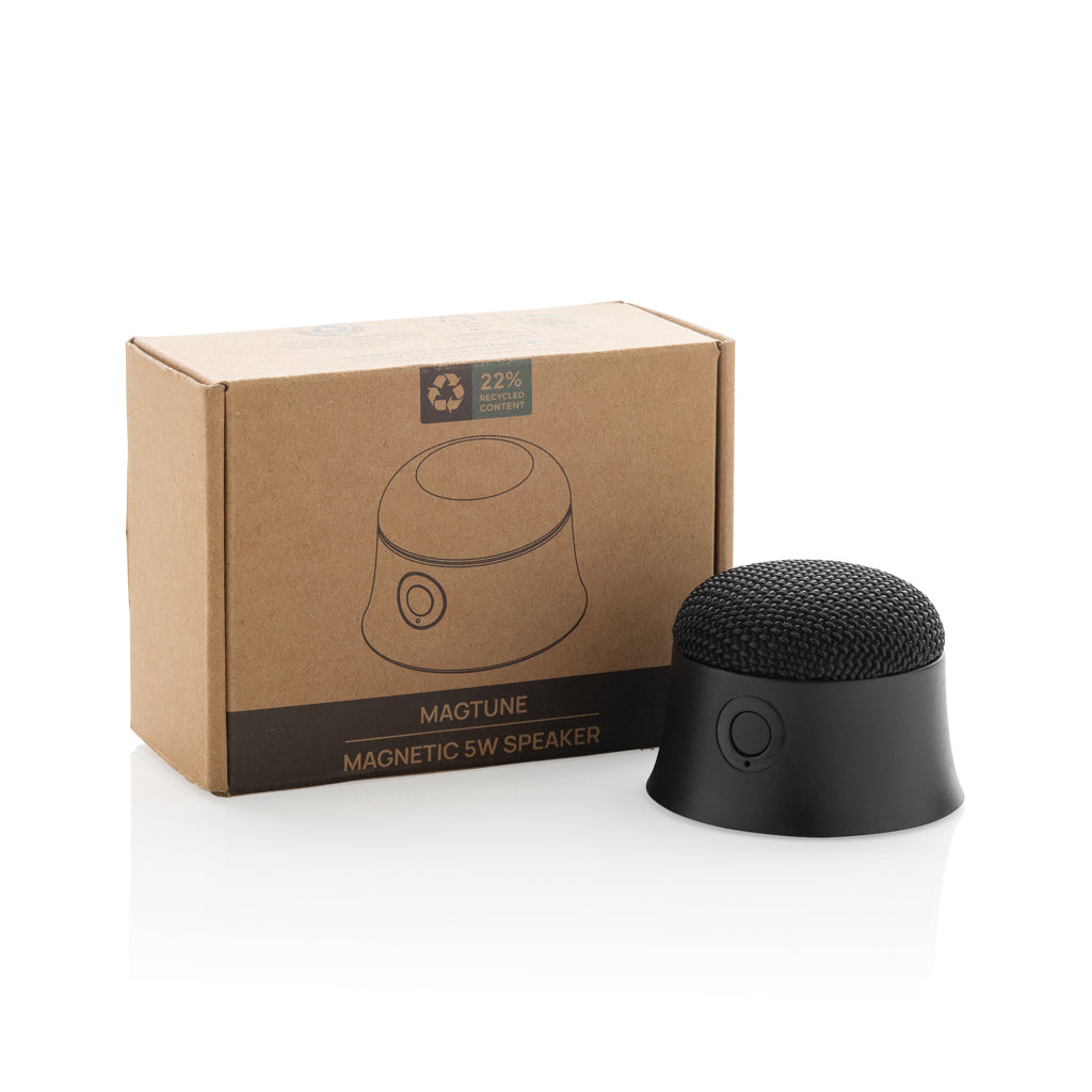 Magtune RCS recycled plastic magnetic 5W speaker - Black