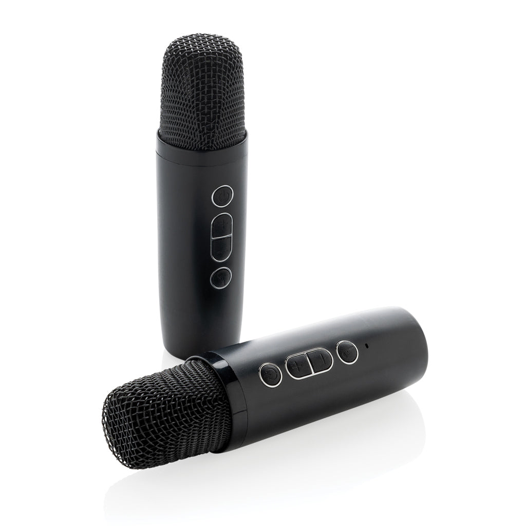 Singvibe RCS recycled plastic karaoke set with double mic - Black