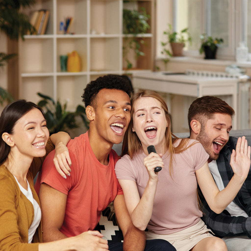 Singvibe RCS recycled plastic karaoke set with double mic - Black