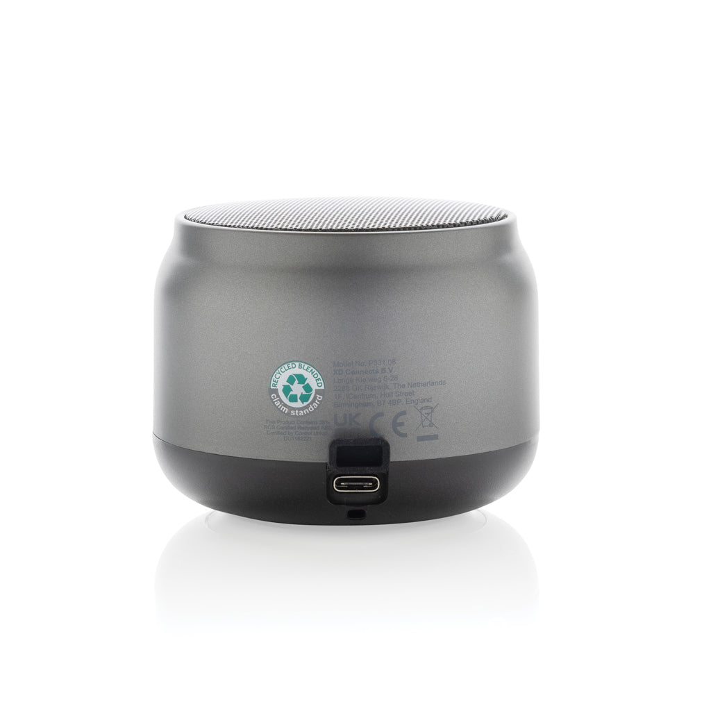BeatBuddy recycled plastic 3W speaker - Grey