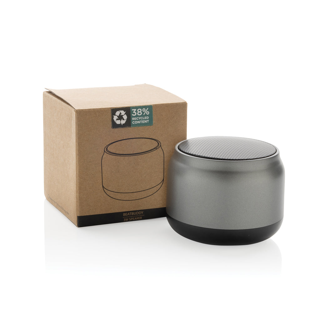 BeatBuddy recycled plastic 3W speaker - Grey