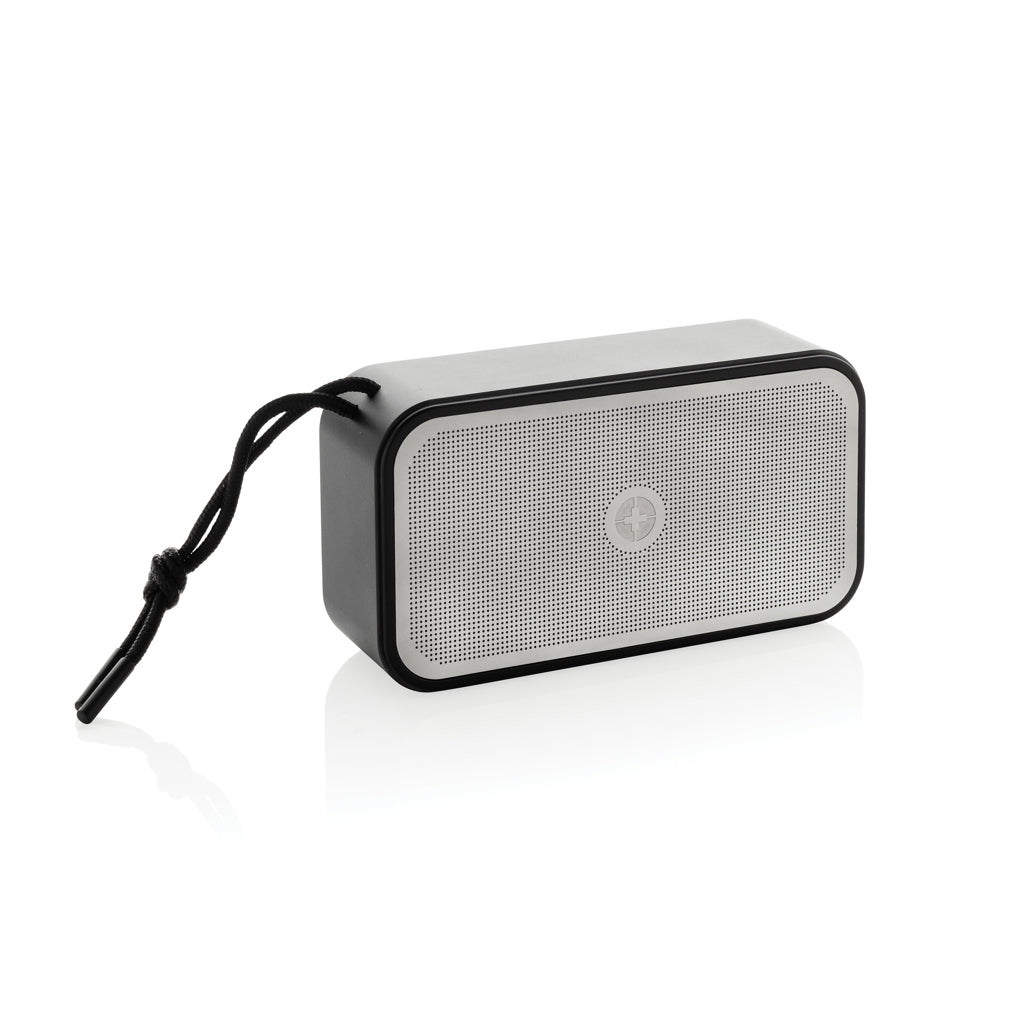 Swiss Peak RCS recycled aluminium 10W bass speaker - Grey