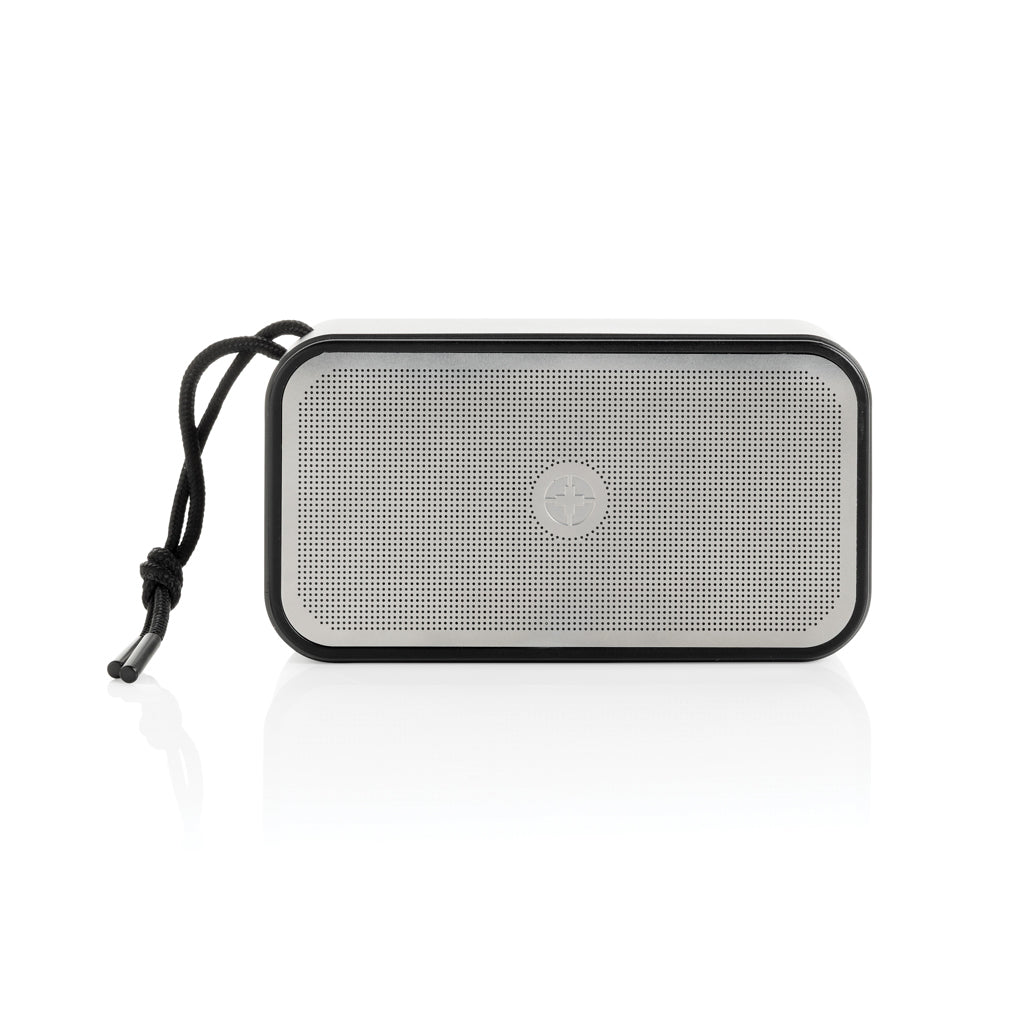 Swiss Peak RCS recycled aluminium 10W bass speaker - Grey