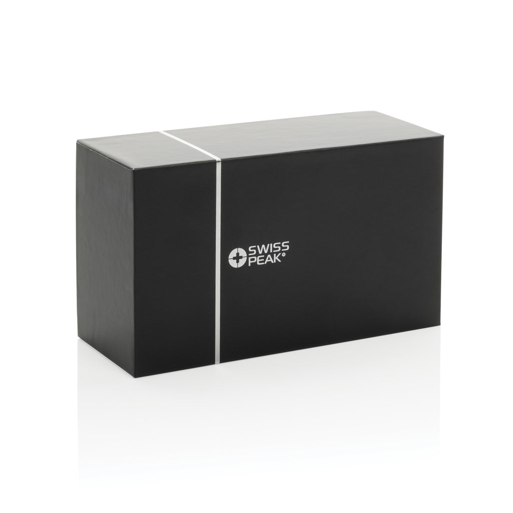 Swiss Peak RCS recycled aluminium 10W bass speaker - Grey